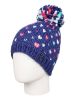 Roxy - Dena Girl Beanie Blue W/ Pnk/wht