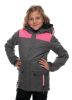 686 - Girl's Lily Insl. Charcoal/Pink Jacket
