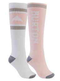 Burton - Women's Weekend Midweight Socks (2 Pack) - White/Peach