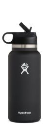 Hydro Flask - 32oz Black Wide Mouth 2.0 Straw Lid