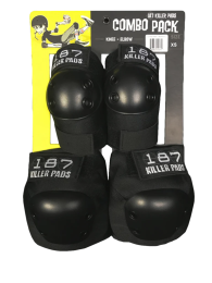 187 Killer Pads - XS Black Knee Elbow Combo
