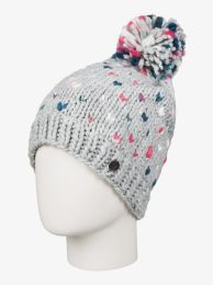 Roxy - Dena Girl Beanie Grey W/Pnk/Wht/Blue
