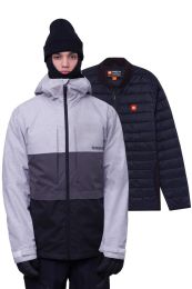 686 - Smarty 3-In-1 Form Jacket White Heather Colorblock - Men's